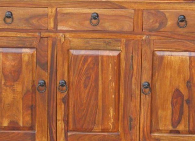 Jaipur Furniture Ganga Brown 3-Drawer Sideboard-1
