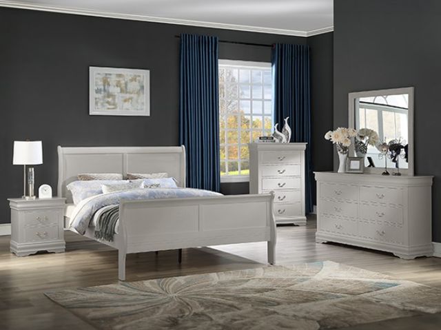 Crown Mark Louis Philip Greige Youth Twin Sleigh Bed-1