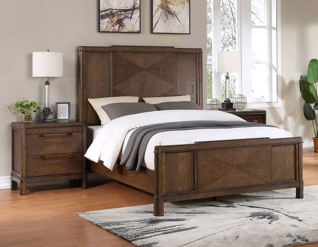 Steve Silver Co. Milan Brown Walnut Nightstand-4