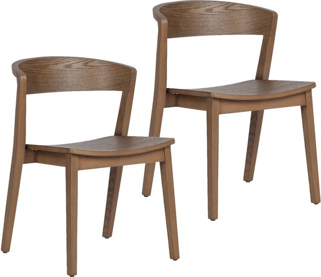 Worldwide Homefurnishings Inc. Nicco 2-Piece Walnut Dining Side Chair Set-0