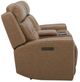 Liberty Furniture Carrington York Sand Leather Power Reclining Loveseat with Console-4
