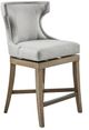 Olliix by Madison Park Light Grey Carson Counter Stool with Swivel Seat-0