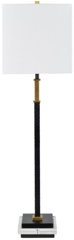 Crestview Collection Portofino 2-Piece Black Buffet Lamp Set-1