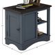 Parker House® Americana Modern Denim Chairside Table with Brown Top-2