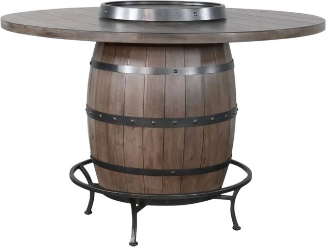Sunny Designs™ Doe Valley Buckskin Pub Table with Wine Barrel Base-0