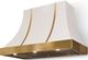 AGA Cascade 48" Gloss Black Wall Mounted Range Hood  with Polished Brass Trim-0