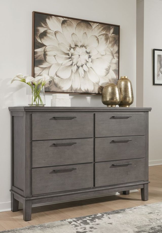 Benchcraft® Hallanden Antiqued Gray Dresser-3