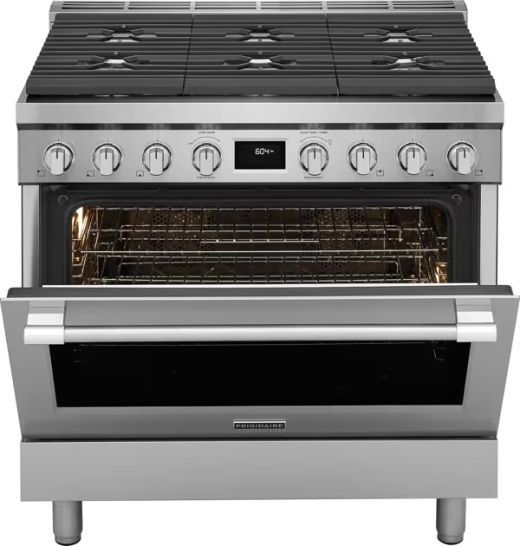 Frigidaire Professional® 36'' Smudge-Proof® Stainless Steel Pro Style Dual Fuel Range-4