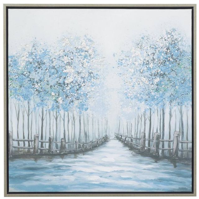 Deco Marche Blue 32" Canvas Tree Wall Art-0