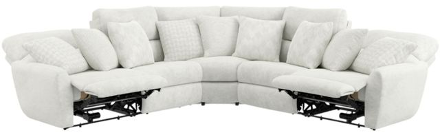 Catnapper® Majesty 3-Piece White Curved Power Reclining Sectional-1