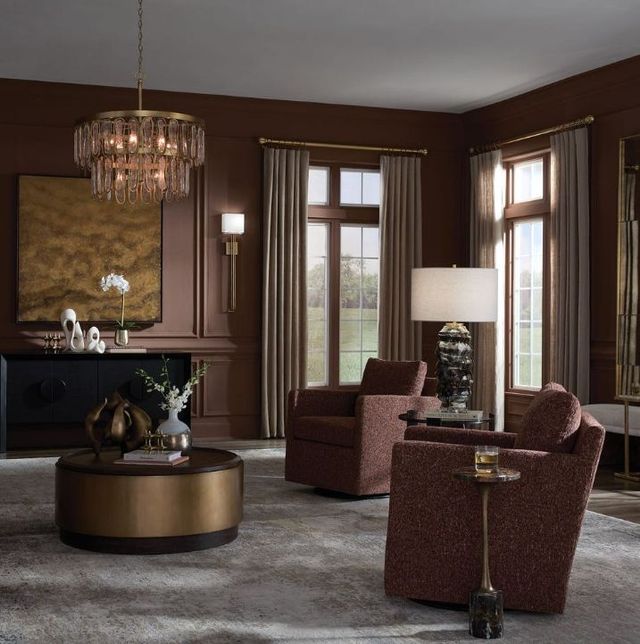 Uttermost® Tisdell Blush/Canyon Swivel Glider-4