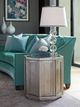 Lexington Home Ariana Rochelle Mirrored Top Octagonal Storage Table with Silver Leaf Base-3
