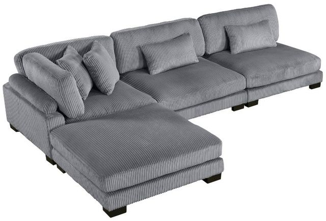 Homelegance® Traverse 4-Piece Gray One-Arm Modular Sectional with Ottoman-0