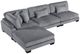 Homelegance® Traverse 4-Piece Gray One-Arm Modular Sectional with Ottoman-0