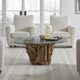 Uttermost® Driftwood Glass Top Large Coffee Table with Natural Base-1