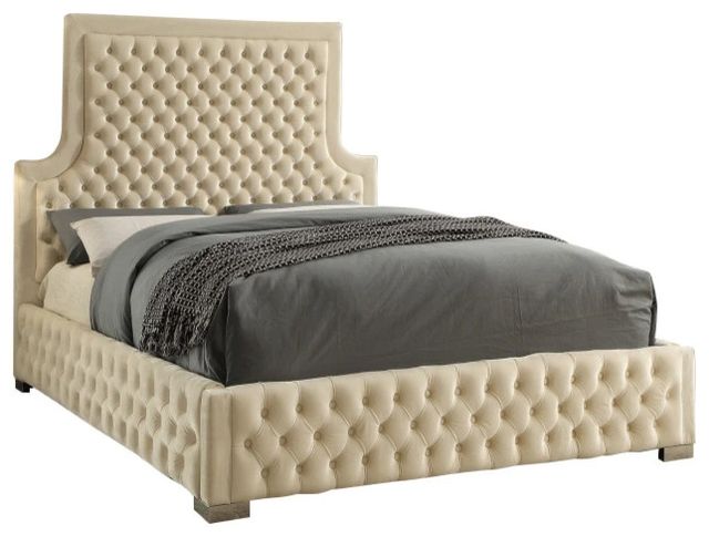 Meridian Furniture Sedona Cream Queen Panel Bed-0