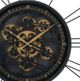 A & B Home Black/Gold Thin Metal Gear Clock-1