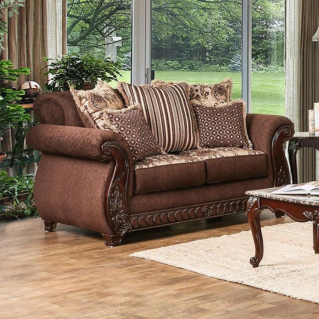 Furniture of America® Tabitha Brown Loveseat-0