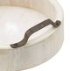 A & B Home 5-Piece Cream Round Wooden Nesting Tray Set-1