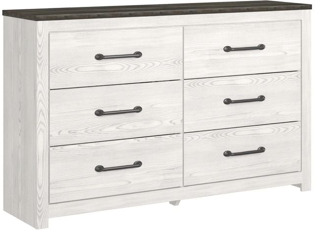 Signature Design by Ashley® Gerridan 3-Piece White/Gray Queen Panel Bed Set-3