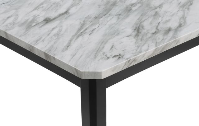 Crown Mark Pascal White Dining Table with Black Base-3