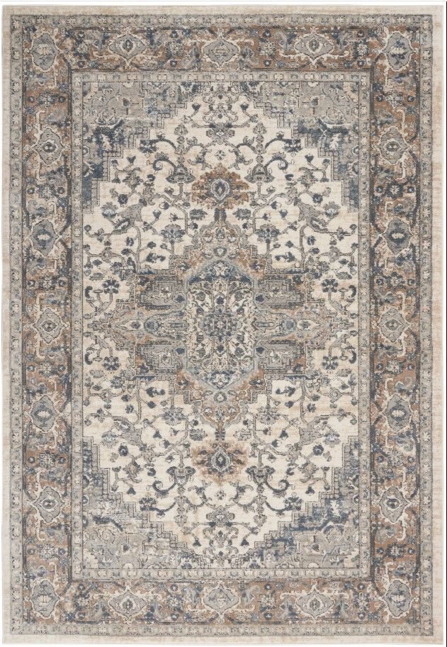 Nourison Home™ Quarry Ivory Gray 5'x7' Style 1 Area Rug-0