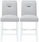 Global Furniture USA Monaco 2-Piece Gray/White Bar Stool Set-0