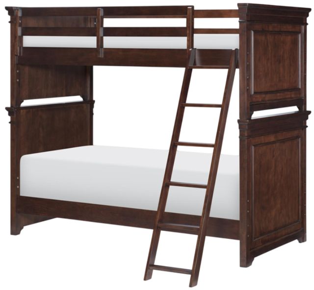 Legacy Kids Teen Canterbury Warm Cherry Twin over Twin Youth Bunk Bed-0