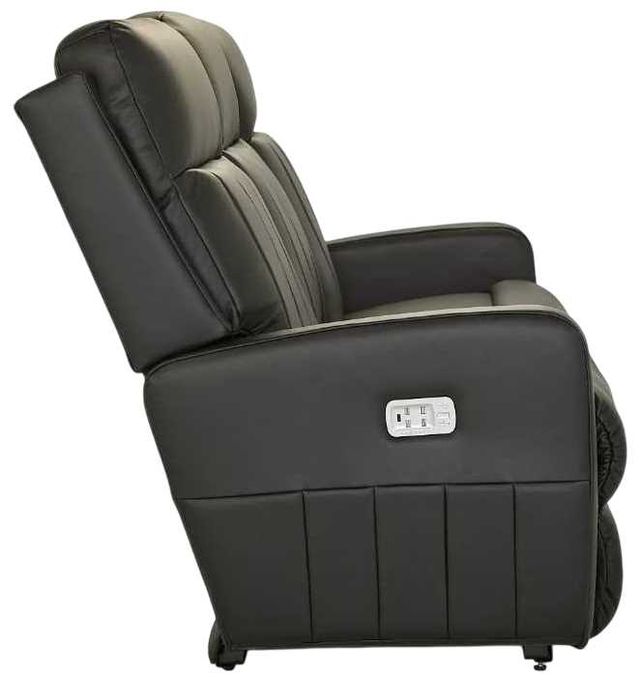 La-Z-Boy® Finley Onyx Leather Power Wall Reclining Sofa with Headrest and Lumbar-3