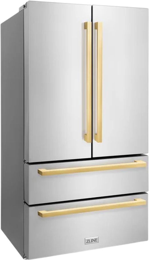 ZLINE Autograph Edition 36" 22.5 Cu. Ft. Stainless Steel Counter Depth Freestanding French Door Refrigerator-2