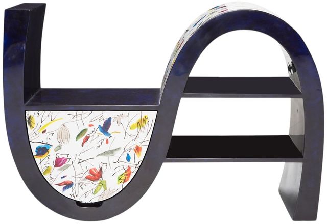 Michael Amini® Illusions Display Shelves with Drawer-1