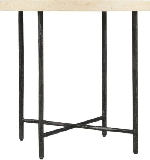 Hooker® Furniture Driftwood Beige Side Table with Gray Base-0