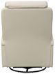 BarcaLounger® Gilbert Troy Cream Leather Power Swivel Glider Recliner-4