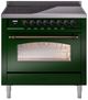 Ilve® Nostalgie II Series 36" Emerald Green Pro Style Induction Range-3
