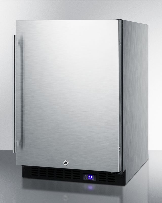 Summit® 4.7 Cu. Ft. Stainless Steel Outdoor Upright Freezer-1