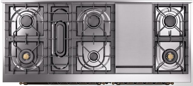 Ilve® Nostalgie II Series 60" Antique White Pro Style Dual Fuel Range-2