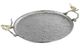 A & B Home Alvada Silver Large Round Decorative Tray-0