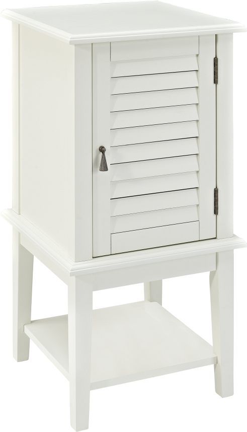 Powell® Hatteras White Shutter Side Table-1