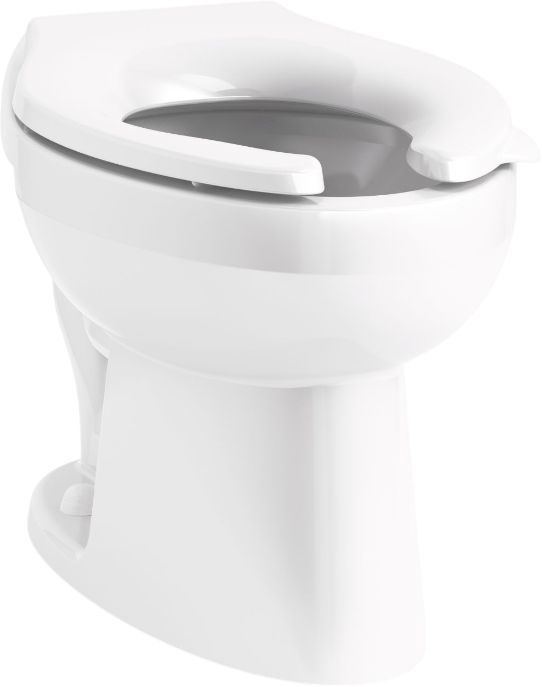 KOHLER® Wellcomme™ White Ultra Rear Spud Flushometer Bowl-0