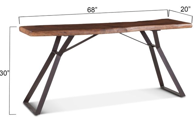 Home Trends & Design London Loft Antique Zinc/Walnut Console Table-3