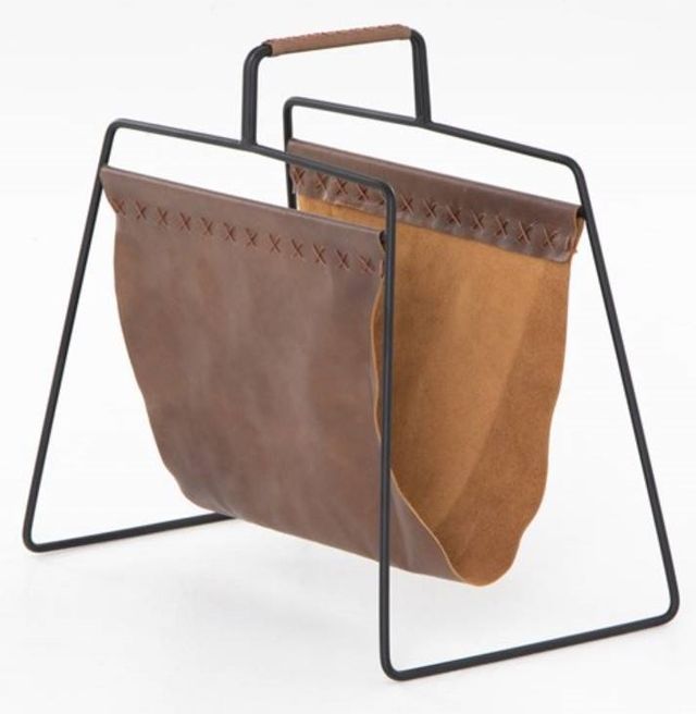 Four Hands Aesop Patina Brown Magazine Rack | Marshall's Home Living ...