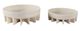 Sagebrook Home Ersatz 2-Piece White Tray Set-0