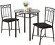 Monarch Specialties Inc. 3 Piece Grey Marble Dining Set-0