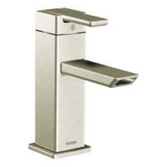 Moen® 90 Degree Brushed Nickel One Handle 1.0 Gpm Bathroom Faucet