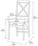 Linon Triena 2-Piece Merlot X Back Folding Chair-2