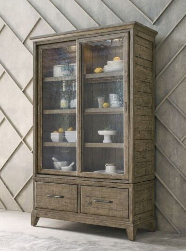 Kincaid® Plank Road Rankin Stone Darby Display Cabinet-2