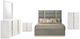 Coaster® Ines 5-Piece Gray/White High Gloss Eastern King Panel Bedroom Set-0