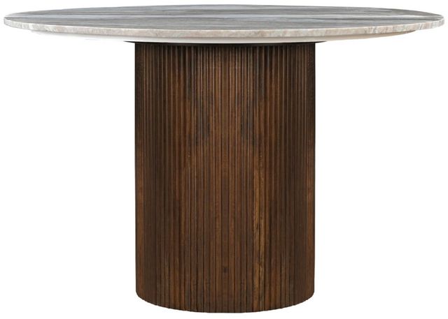 Liberty Furniture Kaleidoscope Gray Pedestal Dining Table with Aged Whiskey Base-0