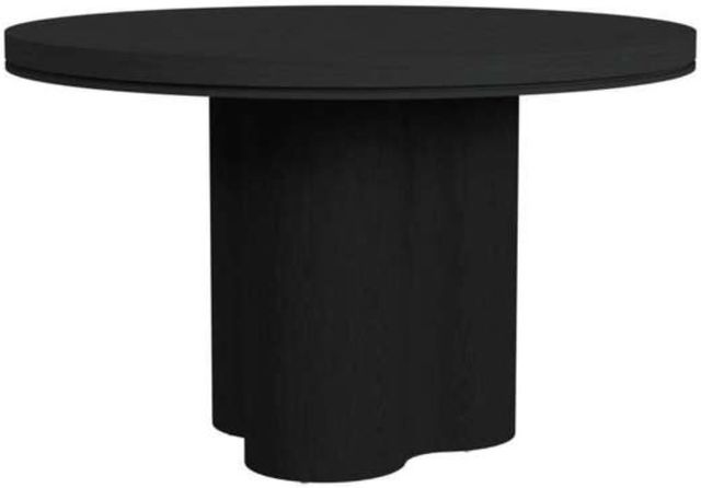 Elements International Rosalie Black Round Dining Table-0