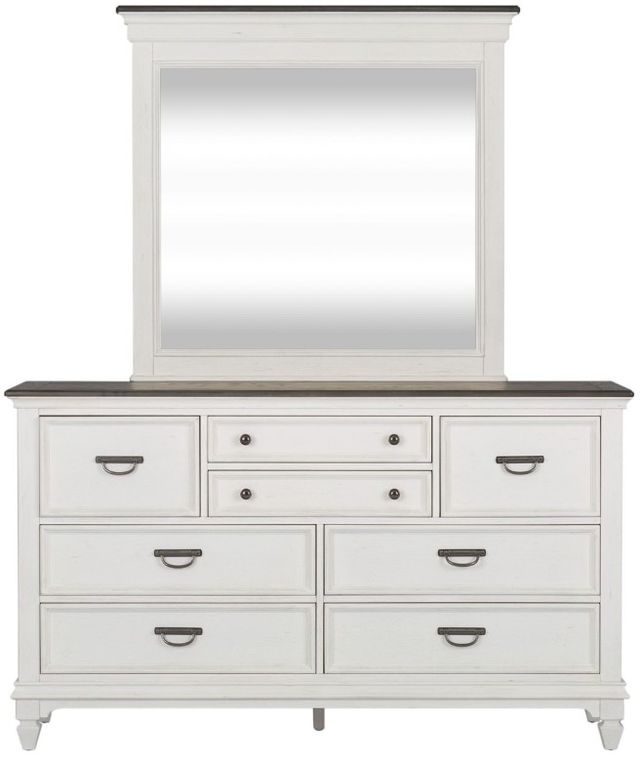 Liberty Furniture Allyson Park Charcoal/Wirebrushed White Dresser and Mirror Set-2